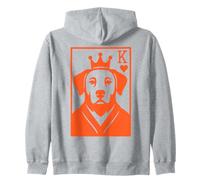 Carte da Poker King of Hearts Dog Crown da Uomo Felpa con Cappuccio