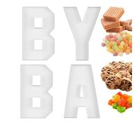 Carte Da Tavola Di Salumeria,Lettere Di Salumeria Riempitibili, Vassoi Bianchi Con Lettere Per I Bambini Per Il Cibo, Cassette Postali Del Bambino Per Biscotti Torta Snack, Vassoio Di Cibo Per Re