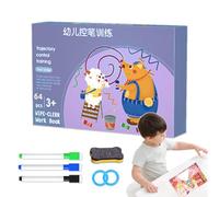 Carte da tracciare per - Penna riutilizzabile, apprendimento educativo, padronanza del tracciamento, carte di allenamento al controllo della per asilo, gioco educativo misto casa scuola materna