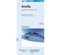 Carte de randonnée : Arolla ski: Haute Route - Evoléne - Zinal. Avec itinéraires de ski et de snowboard: 283/S