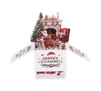 Carte de Vœux Noël - Souvenir Interactif Père Noëls | Petites cartes pour fêtes, rassemblements familiaux, décoration intérieure et extérieure | Parfait pours maison, bureau, ambiance festive