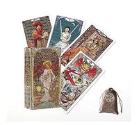 Carte dei Tarocchi Art Nouveau d'oro,Golden Art Nouveau Tarot Cards,with Bag,Tarot Deck