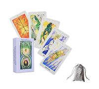 Carte dei Tarocchi di Aleister Crowley Thoth,Aleister Crowley Thoth Tarot Cards,with Bag,Deck Game