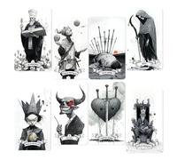 Carte dei tarocchi, mazzo di tarocchi gotico portatile sussurrante, classico gioco da tavolo con intricata arte fantasy oscura, kit di strumenti per divinazione, gioco di interazione sociale, set di