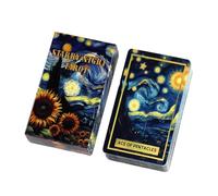 Carte dei tarocchi notturni, mazzo di divinazione Oracle inglese da 78 carte, gioco di lettura del destino mistico per principianti, strumento spirituale portatile da viaggio per meditazione, guida e
