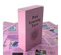 Carte dei Tarocchi Rosa per Apprendimento, 10,3*6cm, 78 pezzi, con parole chiave basate sul sistema Rider Waite Stella del Samsara,Uomo in meditazioneCarta tessile