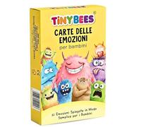 Carte delle Emozioni per Bambini - 40 Carte (32 Emozioni + 8 Extra) con Mini Giochi e Distintivi - Mostriciattoli delle Emozioni - Gioco Educativo per Intelligenza Emotiva - Lingua Italiana - Regalo