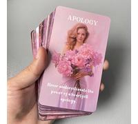 Carte dell'oracolo Romance And Love in inglese, 12x7cm in scatola, giocattoli di divinazione con 50 carte di profezia e parole chiave. Carta tessile