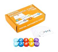 Carte di Addizione Per I Bambini, Gioco Di Matematica - Manipolazioni Di Conteggio In Legno E Carta Per L'Apprendimento Precoce, Sotrazione Numeri Interattiva, Strumenti Educativi Attraenti In Camera