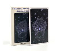 Carte di affermazioni per l'abbondanza finanziaria, un mazzo di carte per manifestare la libertà finanziaria e attirare denaro, carte oracolo Cristallo scatola bianca,Donna Sole,Donna LunaCarta tessil