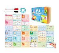 Carte di allenamento per la guida della fondazione - Esercizi di scrittura riscrivibili | Carte di guida per bambini in età prescolare e bambini di età compresa tra 2 e 6 anni, per aula a casa e