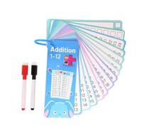 Carte di apprendimento della matematica, carte matematica - Game di moltiplicazione della sottrazione ad aggiunta di divisione - Cancella secca a doppio lato buco educativo Cards per la scuola materna