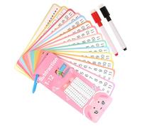 Carte di apprendimento della matematica, carte matematica - Game di moltiplicazione della sottrazione ad aggiunta di divisione,Cancella secca a doppio lato buco educativo Cards per la scuola materna H