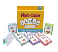 Carte di apprendimento per parola visiva, 220 carte di apprendimento per lettura ad alta frequenza | Giochi di parole visive, Lettura di schede educative, Giochi di vocabolario riutilizzabili per