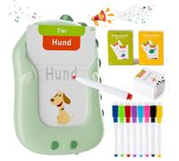 Carte di apprendimento tedesco per bambini piccoli, 336 parole visive, giochi di scrittura e ortografia, attività di apprendimento per bambini in età prescolare e asilo