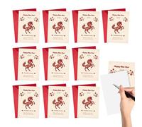 Carte Di Auguri Per Il Capodanno Lunare | Cartolina Con Design Di Cavallo | Con Buste Biglietti Per L'Anno Del Cavallo 2026,Per Feste Invernali Ringraziamenti Riunioni Familiari Eventi Aziendali