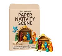 Carte di carta - Natività Scena Kit ornamentale natalizio, facile attività artigianale per bambini e adulti, set di arte festive per le decorazioni per il compleanno della scuola per la casa per le va