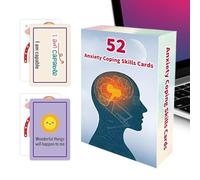 Carte di consapevolezza per bambini, set completo portatile, carte sentimenti bifacciali, giocattolo relax cervello mente interazione sociale | Scuola ufficio ufficio