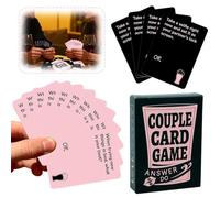 Carte di conversazione per coppie - 50 Domande romantiche sul gioco notturno per una connessione più profonda, Sorseggiare o rovesciare gioco bevente per lui & Sua, Regalo portatile per anniversari