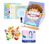 Carte di difesa, gioco da tavolo per bambini dentista,set di dentista per spazzolare i denti, giocattoli educativi - set di dentista scheda educativa per l'igiene orale infantile, giocattoli educativi