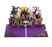 Carte di Halloween 3D Ghost Pumpkin Haunted House Skull Sculpture | Biglietti di Halloween buste per tavolo, casa, camera, vacanze, compleanno, Ringraziamento oppia nipote