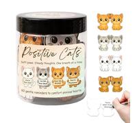 Carte Di Motivazione - 60 Pezzi Carte Di Gatti E Divertenti,Barattolo Di Affermazioni Positive Con Gatto | Per Donne E Colleghi, Decorazione Scrivania, Mindfulness E Cura Della Salute Mentale