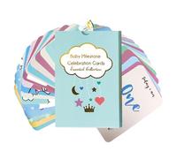 Carte di pietra miglio per bambini-50 pezzi di carte fotografiche | Mappe mensili per foto di bambini, schede di memoria divertenti per documentare la crescita, decorazione perfetta per