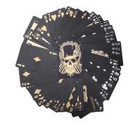 Carte Di Poker Del Cranio - Usa Ampiamente Il Mazzo In PVC Nero, Pacchetto Di Lamina Impermeabile | Set Di Carte Uniche Per Night, Go Fish Game, Trick Play, Family Gathering, Gift Boxed,