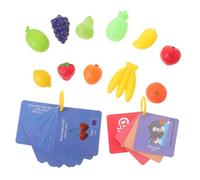 Carte di Riconoscimento Frutta per Ragazzo Ragazza in Plastica, Educative | Set 1 Pezzo, Apprendimento Precoce e Identificazione delle Sagome, Interazione Genitore-figlio