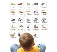 Carte didattiche di apprendimento delle parole a vista, carte di parole del vocabolario | 24 fogli di carte didattiche in inglese per la sindrome chiusa del bambino - Materiali didattici
