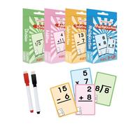 Carte didattiche di matematica per bambini,Carte didattiche per bambini per somma e sottrazione | I bambini dai 6 anni in poi migliorano le loro abilità matematiche, strumento per la classe e