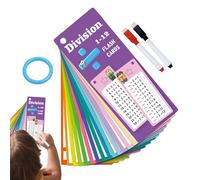 Carte didattiche divisionali, carte di apprendimento sottrazione, 15 x carte di apprendimento cancellabili multi-matematiche, strumento di matematica, giochi di matematica per bambini, carte di