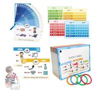 Carte didattiche fonetiche, Lettura didattiche | Schede didattiche della famiglia di parole - Forniture per la scuola domestica, set di carte di apprendimento anticipato vocabu