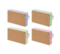 Carte didattiche governate, Schede didattiche per studiare - 200 carte da studio perforate | Schede indice a righe da 3 x 5 pollici con anelli in metallo per la revisione degli studenti,