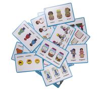 Carte didattiche in inglese Word Form | Set di grammatica superlativa comparativa con 20 istruzioni per immagini su entrambi i lati laminati per attività guidate