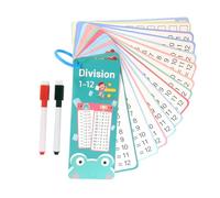 Carte didattiche matematiche - Gioco di divisione di sottrazione addizionale, cancellabili a secco, double face, schede flash educative perforate per apprendimento interattivo, scuola domestica