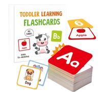 Carte didattiche per bambini piccoli, giocattoli di apprendimento per bambini piccoli, set di 60 carte educative, lettere, colori, forme e numeri Carte flash di parole visive, actividade