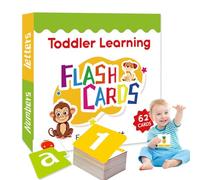 Carte didattiche per bambini piccoli, giocattoli di apprendimento per bambini piccoli - Set di 60 carte didattiche 'alfabeto - lettere, colori, forme e numeri Carte flash di parole