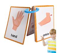 Carte didattiche per del corpo, scheda tascabile inglese del corpo Flash Card, flashcard per apprendimento prescolare parole educative flashcard per bambini