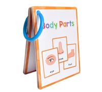 Carte didattiche su parti del corpo: design visivo a 15 pezzi, facile da leggere, formato interattivo per bambini, educazione prescolare | Schede didattiche di apprendimento inglese per i giochi