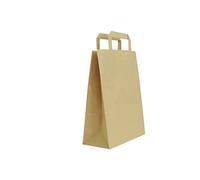 Carte Dozio - Shopper in Kraft Color Avana, Maniglia Piatta, F.To Cm 27+12 X 37, Cf 25 Pz