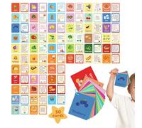 Carte Educative | Flash Cards Tematica Cibo Giochi Educativi Prima Infanzia 50 Pezzi - Doppia Faccia Giochi Istruzione Apprendimento | Per Scuola Casa Asilo Didattici Bambino Bambina
