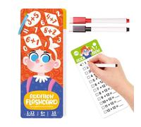 Carte educative matematiche | Giochi educativi per lo sviluppo matematico della prima infanzia - Carte matematica per bambini incluse 2 penne - Per bambini, studenti delle scuole elementari e ragazze
