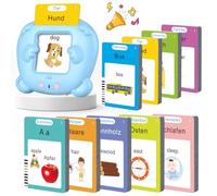 Carte educative parlanti per bambini, 255 fogli, 510 parole a partire da 2, 3, 4, 5, 6 anni, giochi educativi per l'autismo, giocattolo educativo per l'apprendimento del tedesco, per bambini in età