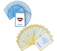 Carte educative: parti del corpo e meteo, 60 carte di parole inglesi per le prime lezioni di inglese, carte Montessori, adatte per lezioni di inglese a casa, esigenze terapeutiche