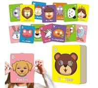Carte educative per animali, carte educative per 3-5 anni, gioco interattivo pedagogico, ideale per viaggi di compleanno, auto, scuola materna, classe Natale
