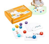 Carte Educative Per Contare - Pacchetto Di Sottrazione 17x11x4 Cm, Gioco Di Carta In Legno, Kit Flash Per L'apprendimento Con Focus Sullo Sviluppo Cognitivo | Divertente Attività Matematica Per Bambin