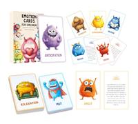 Carte emotive per bambini - 32 pezzi, assistenza sociale emotiva intelligenza, immagini laminate Flashcard | Strumenti educativi con scenario -esempi, risorse