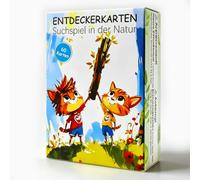 Carte esplorative, giochi all'aperto per bambini, carte naturali all'aperto, regalo per ragazzi e ragazze dai 4 ai 9 anni, giocattolo educativo per attività all'aperto, 60 carte, giocattolo da
