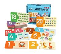 Carte flash, 26 lettere maiuscole, 1-20 numeri corrispondenti, carte flash giocattolo educativo per bambini 2-4 anni, giocattolo interattivo per ragazzi ragazze